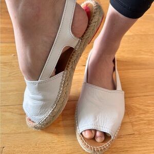 Toni Pons Orgins White Leather Sandals, size 39 MADE IN SPAIN